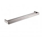 Cavallo Brushed Nickel Square Double Towel Rail 600mm